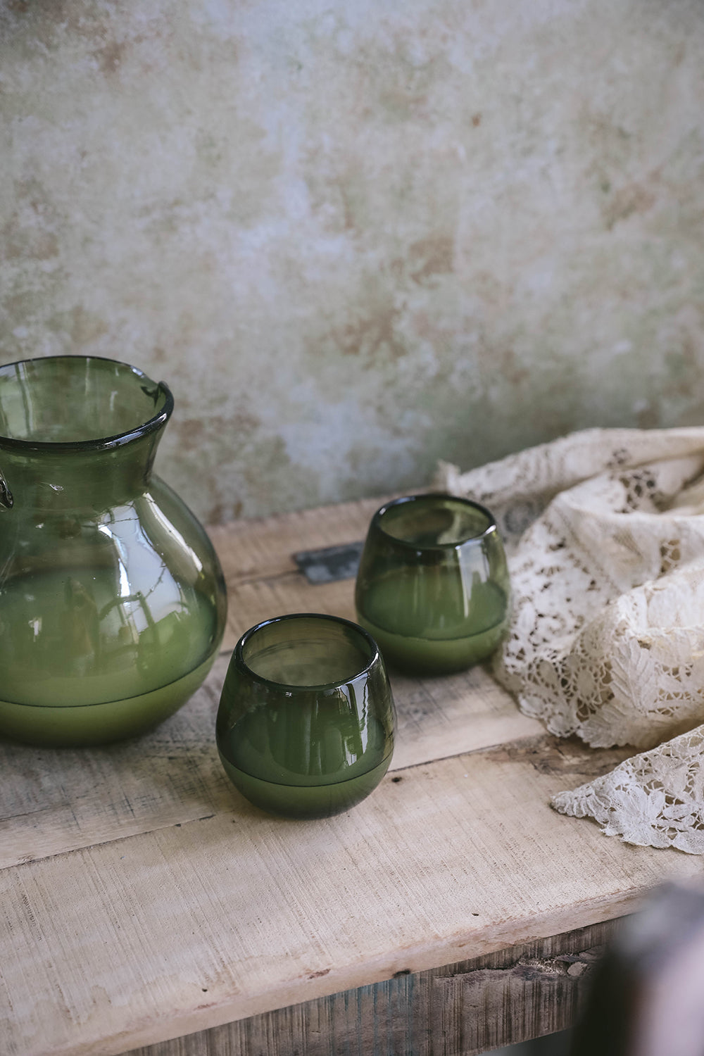 Recycled Shorty Glass - Olive