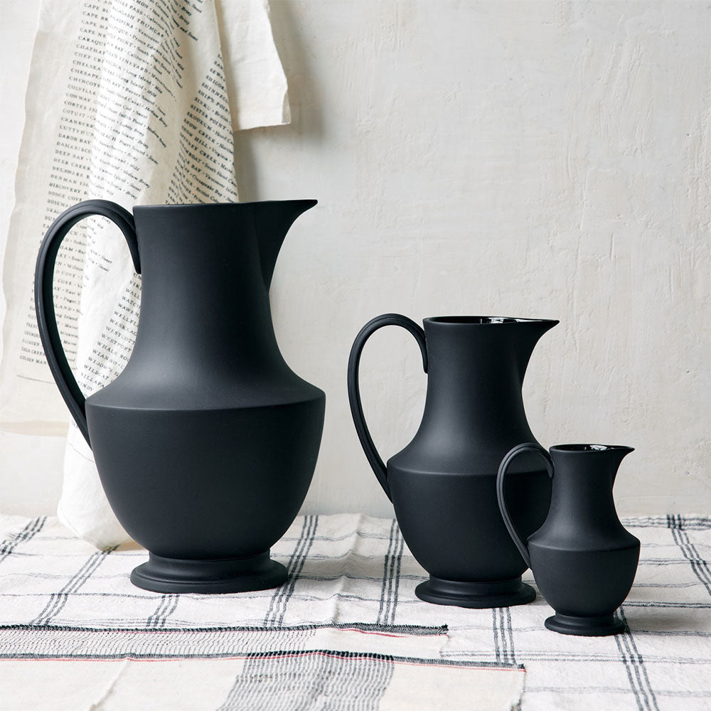 Stoneware Artisan Pitcher - Black