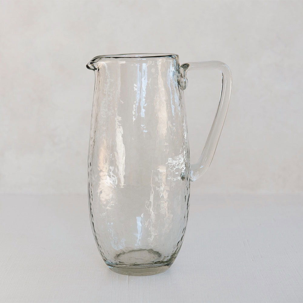 Glass Dimpled Pitcher