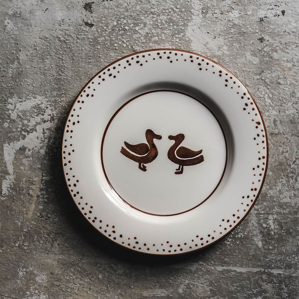 Ceramic Hand-painted Plate - Ducks