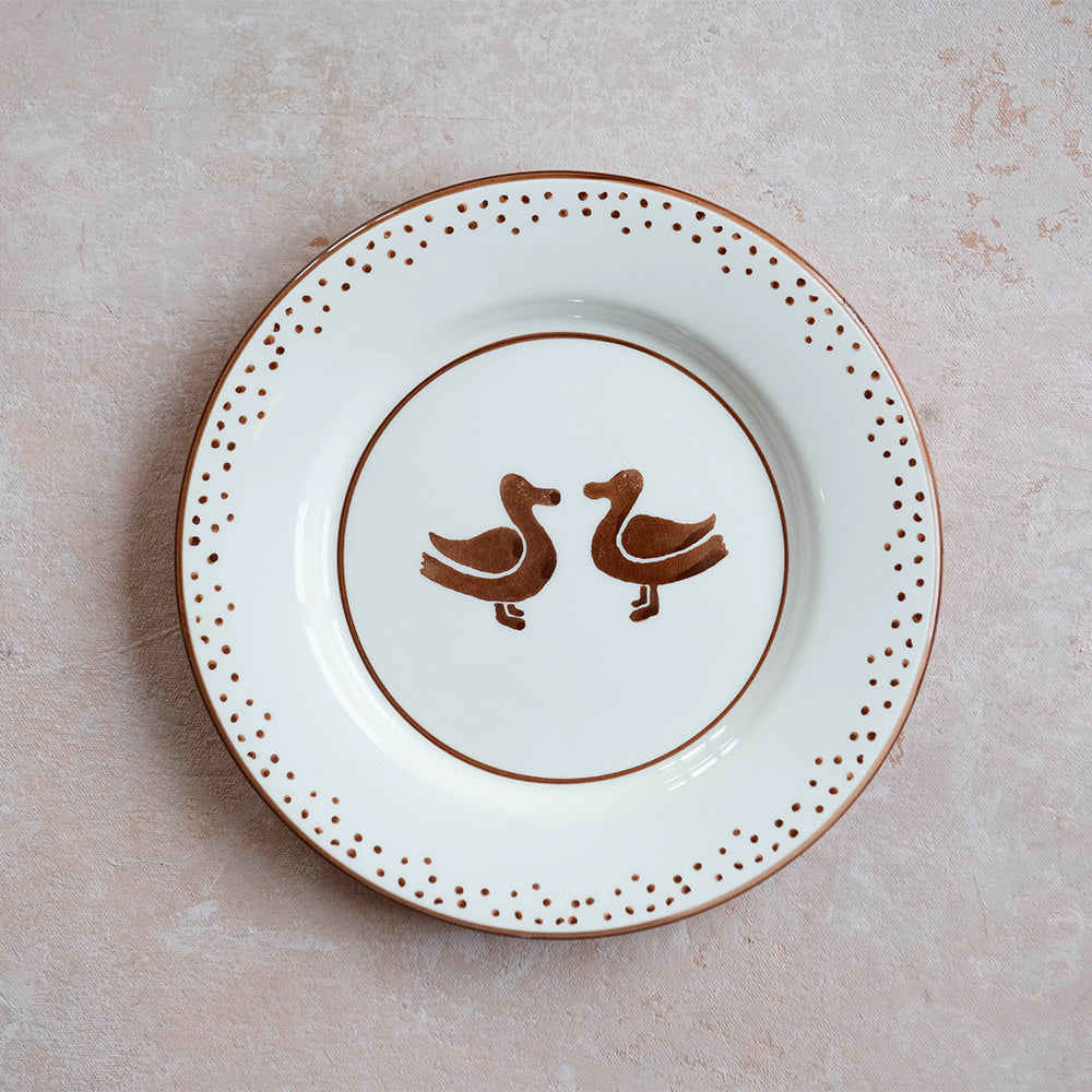 Ceramic Hand-painted Plate - Ducks