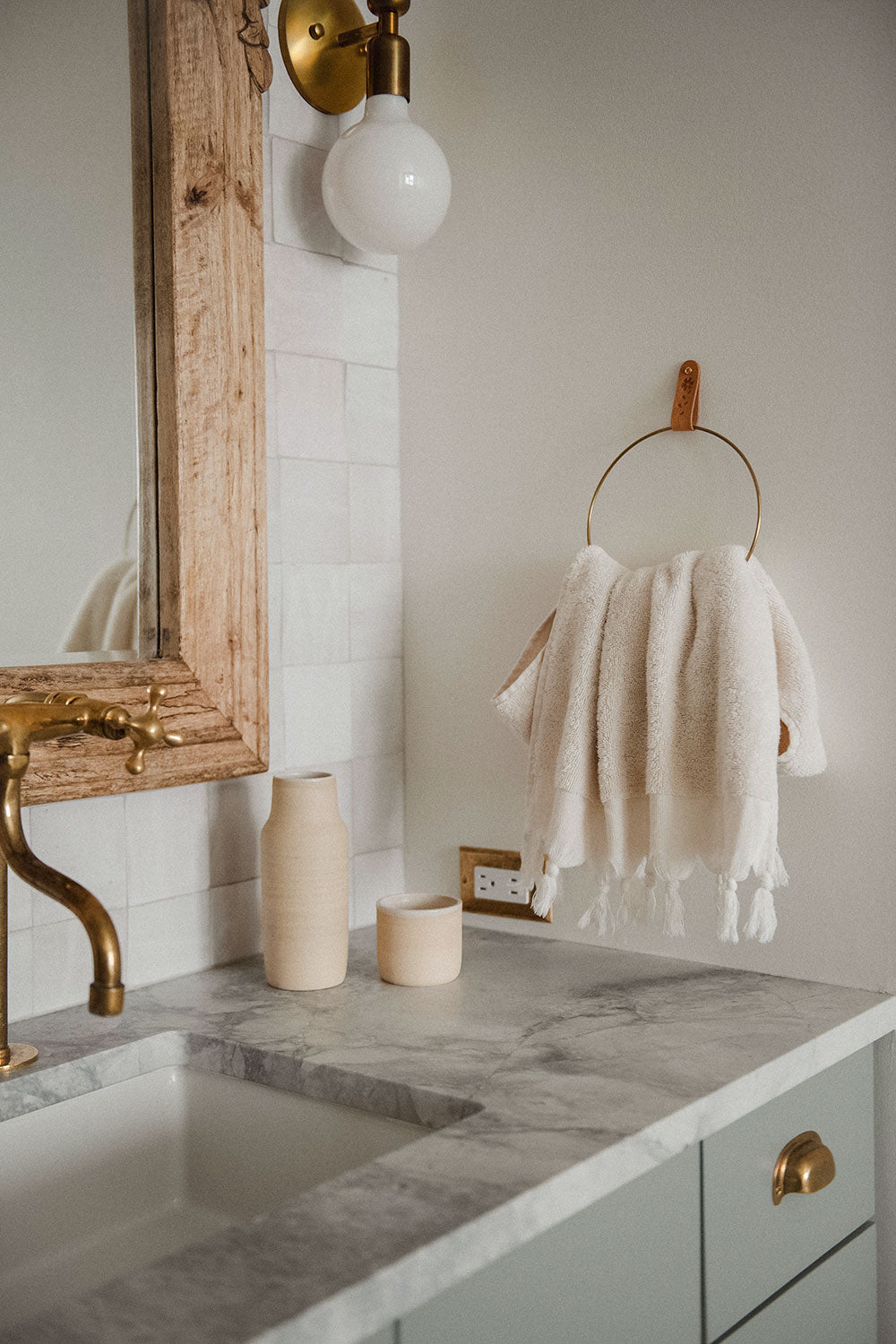 Turkish Hand-loomed Cotton Towel - Natural