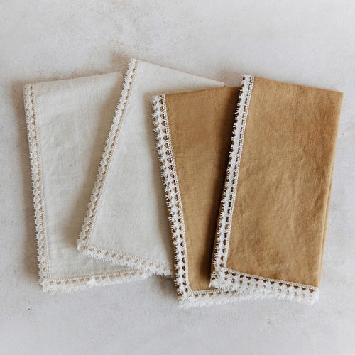 & Linen Lace Napkin Set