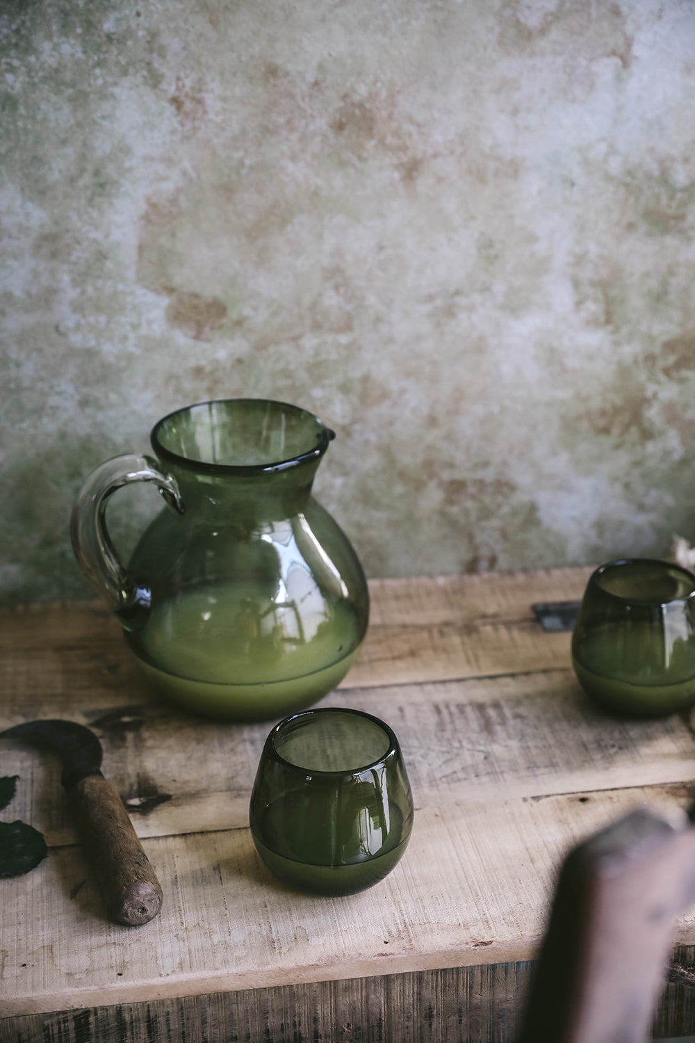 Recycled Shorty Glass - Olive