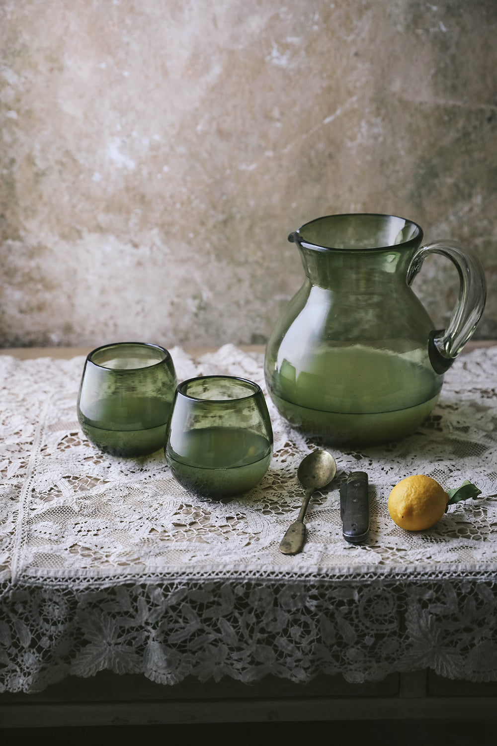 Recycled Shorty Glass - Olive