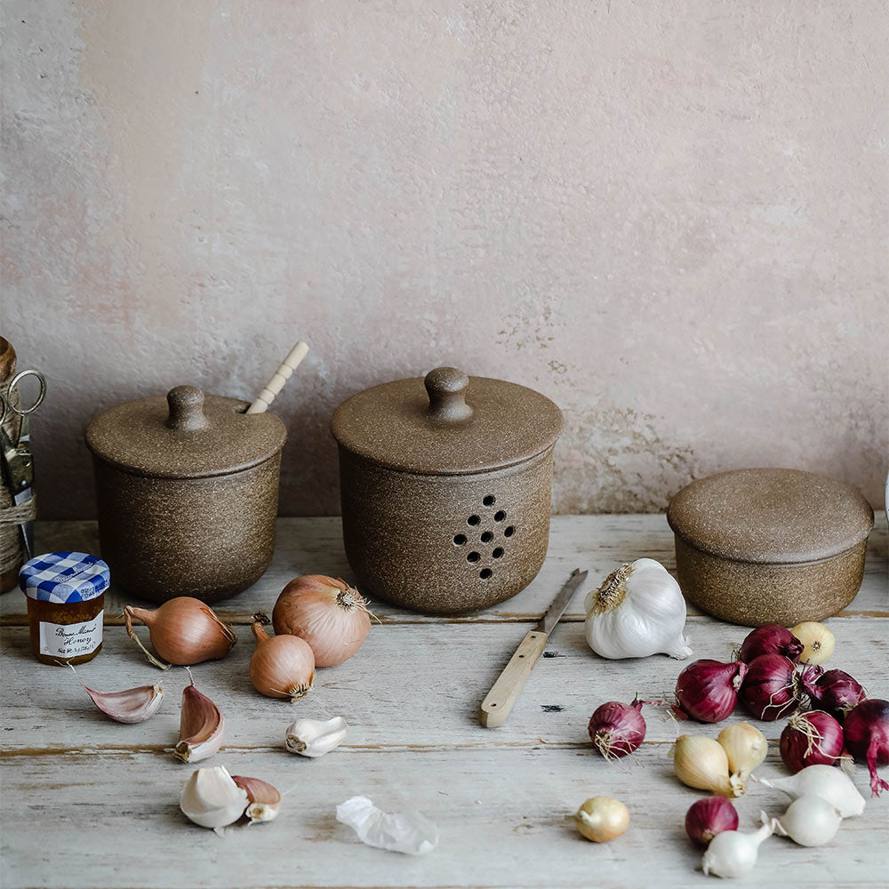 Ceramic Rustic Garlic Keeper