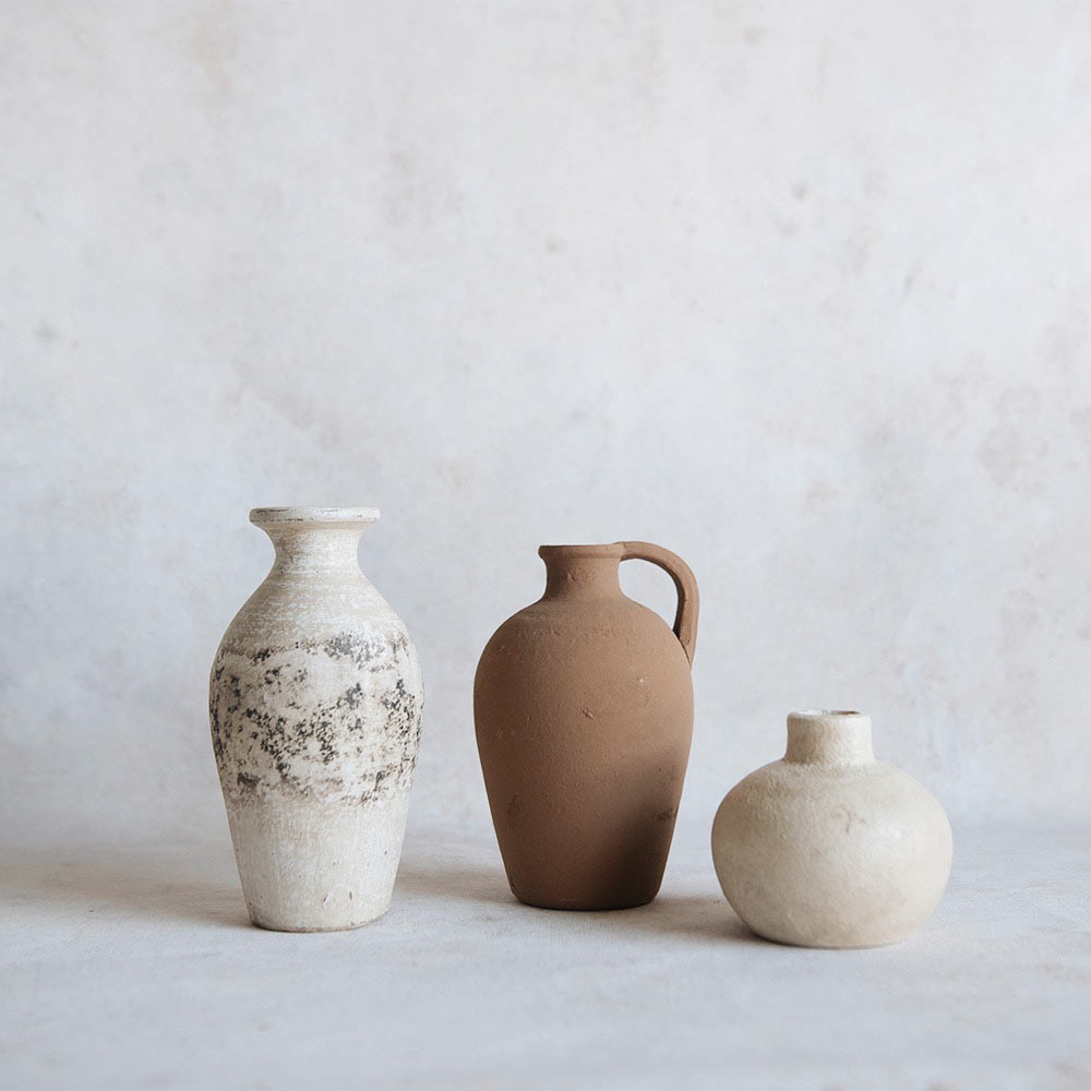Rustic Petite Clay Vase