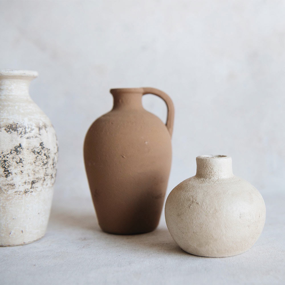 Rustic Petite Clay Vase