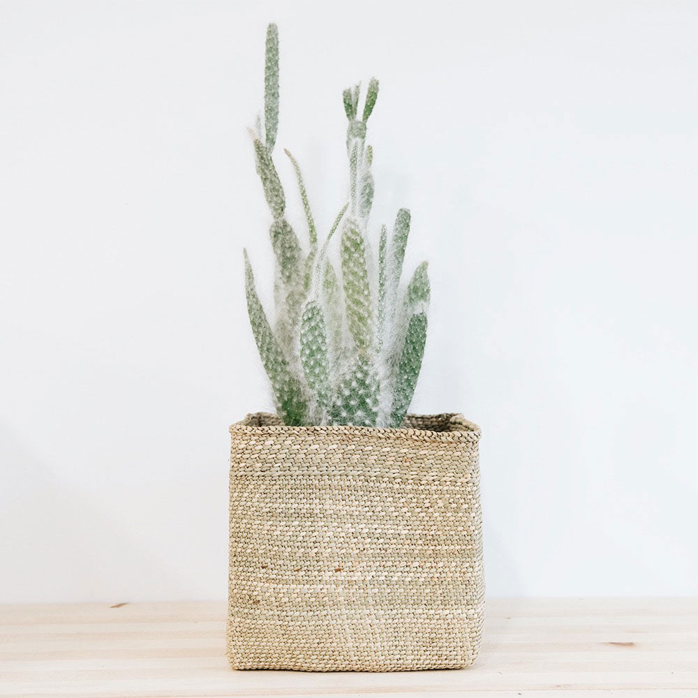 African Woven Iringa Storage Basket - Square