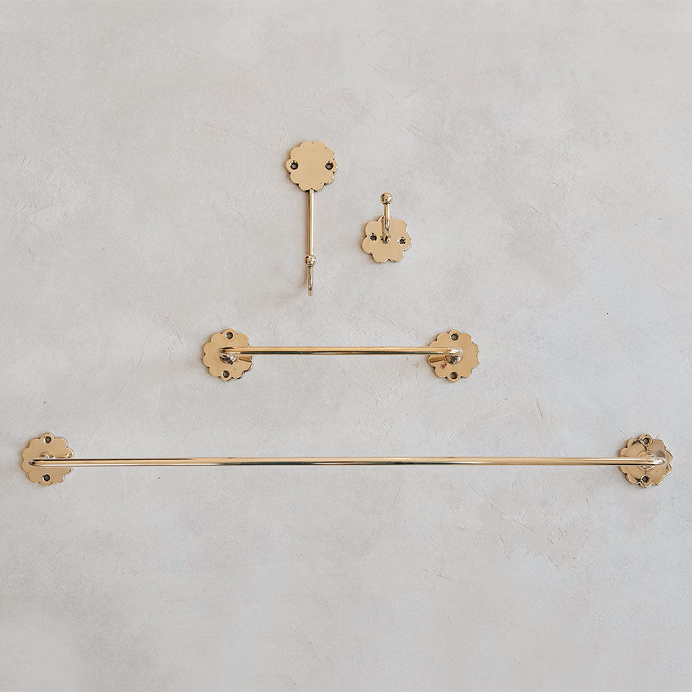 Hooks Yellowbell & Bars - Unlacquered Brass